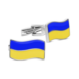 Срібні запонки з прапором України